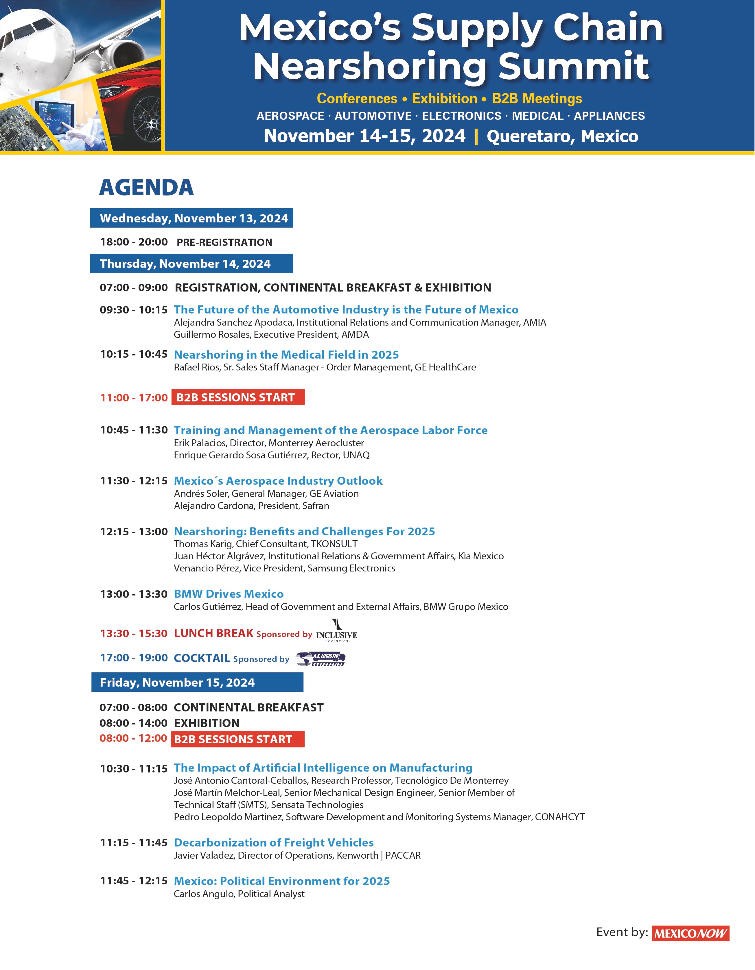 Mexico's Supply Chain Nearshoring Summit Queretaro 2024